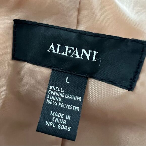 Stunning Alfani Python Snake Pattern 100% Leather Jacket Brown Large GUC - Picture 8 of 8